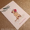 Yellow Labrador Christmas Card (Flitter)